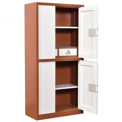 指纹密码锁文件铁皮柜加厚保密柜家用办公室资料档案保险储物矮柜