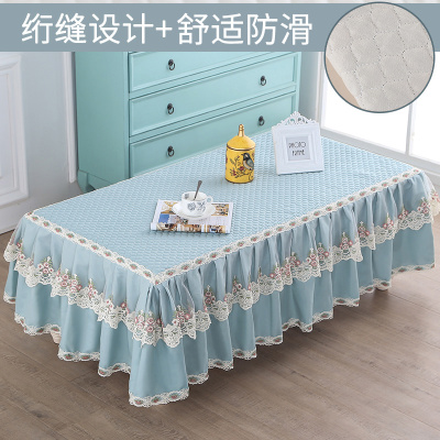 客厅茶几桌布套布艺长方形布艺防滑蕾丝电视柜家用田园茶几套罩