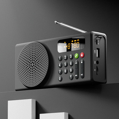 先科V70手摇发电收音机手电筒防灾多功能应急充电太阳能便携式战备播放器高端广播随身听新款半导体神器迷你收音黑色