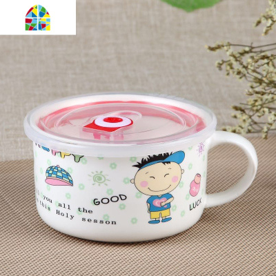 餐饮陶瓷泡面碗带盖密封冰箱微波炉保鲜盒中式大号保鲜碗定购 FENGHOU 随机KT款(关注收藏优先发货)