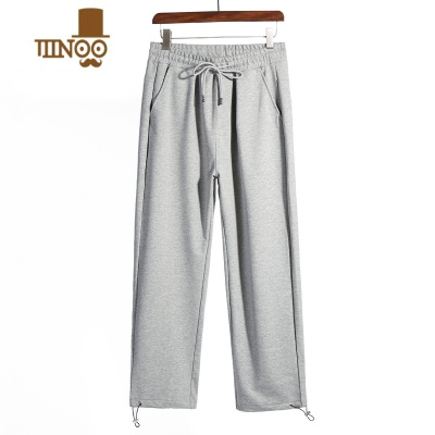 YANXU灰色运动裤男休闲裤男款卫裤抽绳长裤秋季美式直筒裤男生裤子