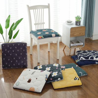 美帮汇冬季加厚可拆座垫办公室餐椅垫久坐不累防滑椅子坐垫增高学生毛绒