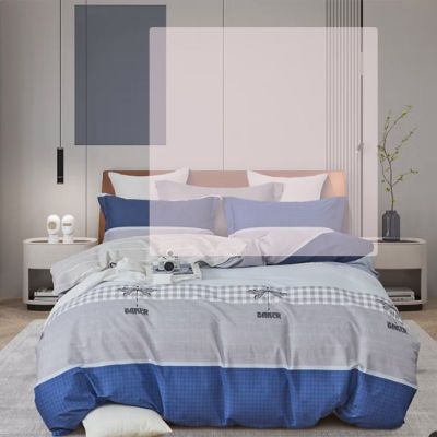 万全方位WQFW-8007 纯棉活性印花四件套-拉菲尔 灰色(单位:套)