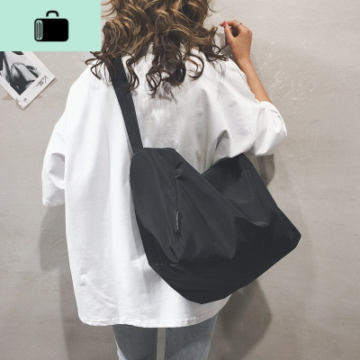 古着感包包女2020新款潮韩版百搭单肩大包休闲简约尼龙布袋斜挎包NEW LAKE女士单肩包
