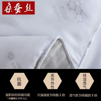 家柏饰(CORATED)石墨烯蚕丝被100桑蚕长丝被子被芯单人双人冬被加厚保暖