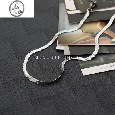 JiMiSEVENTH 自制欧美简约刀片蛇骨扁项链颈链锁骨链美伢肯豆同款男女