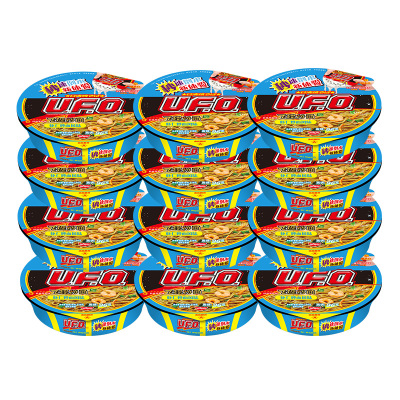 日清(NISSIN) UFO飞碟炒面 虾仁风味124g/碗 12碗整箱装 速食 拌面 整箱 捞面 干拌面 方便面