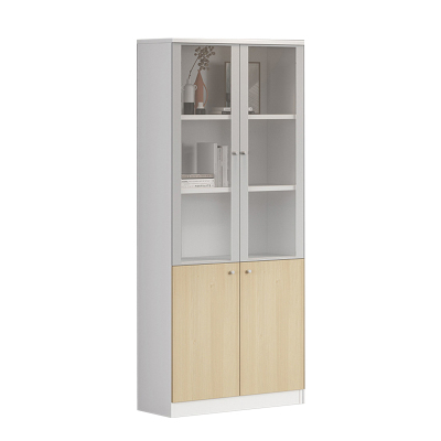 合祥源 ZTJ-SG05 双门铝框玻璃书柜 带一个木门 800*400*2000mm 单位:组