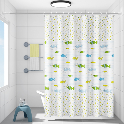 美帮汇欧式水布浴帘套装加厚霉浴间淋浴挂帘卫生间隔断浴室洗澡帘子