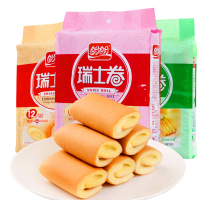 盼盼香蕉味瑞士卷240g*2早餐糕点夹心点心面包零食小吃