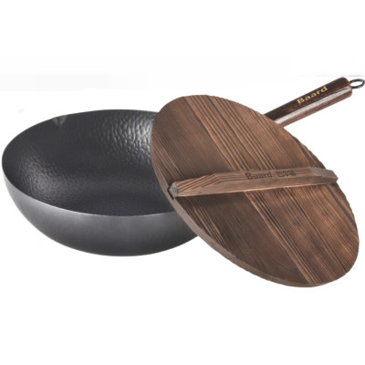 巴尔德臻享典藏 捶打老铁锅(原木盖)BC-022 直径32cm单位:个