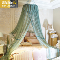 吊顶落地蚊帐吊挂式1.51.8m宫廷公主风母子床免安装家用无底圆顶 三维工匠
