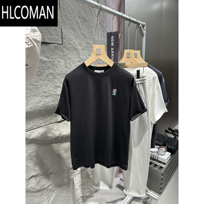 HLCOMAN蛇年大吉!升级面料!25年新款!精致小刺绣男士纯色短袖T恤999