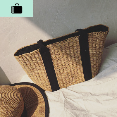 夏季ins旅游度假海滩包包编包沙滩包编织包休闲单肩包手提包女NEW LAKE女士单肩包