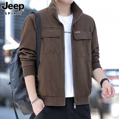 JEEP SPIRIT秋冬季新款外套男式商务时尚休闲夹克男装潮流上衣