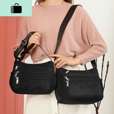 尼龙牛津布女包新款2019大容量休闲中年妈妈防水单肩包帆布斜挎包NEW LAKE女斜挎包