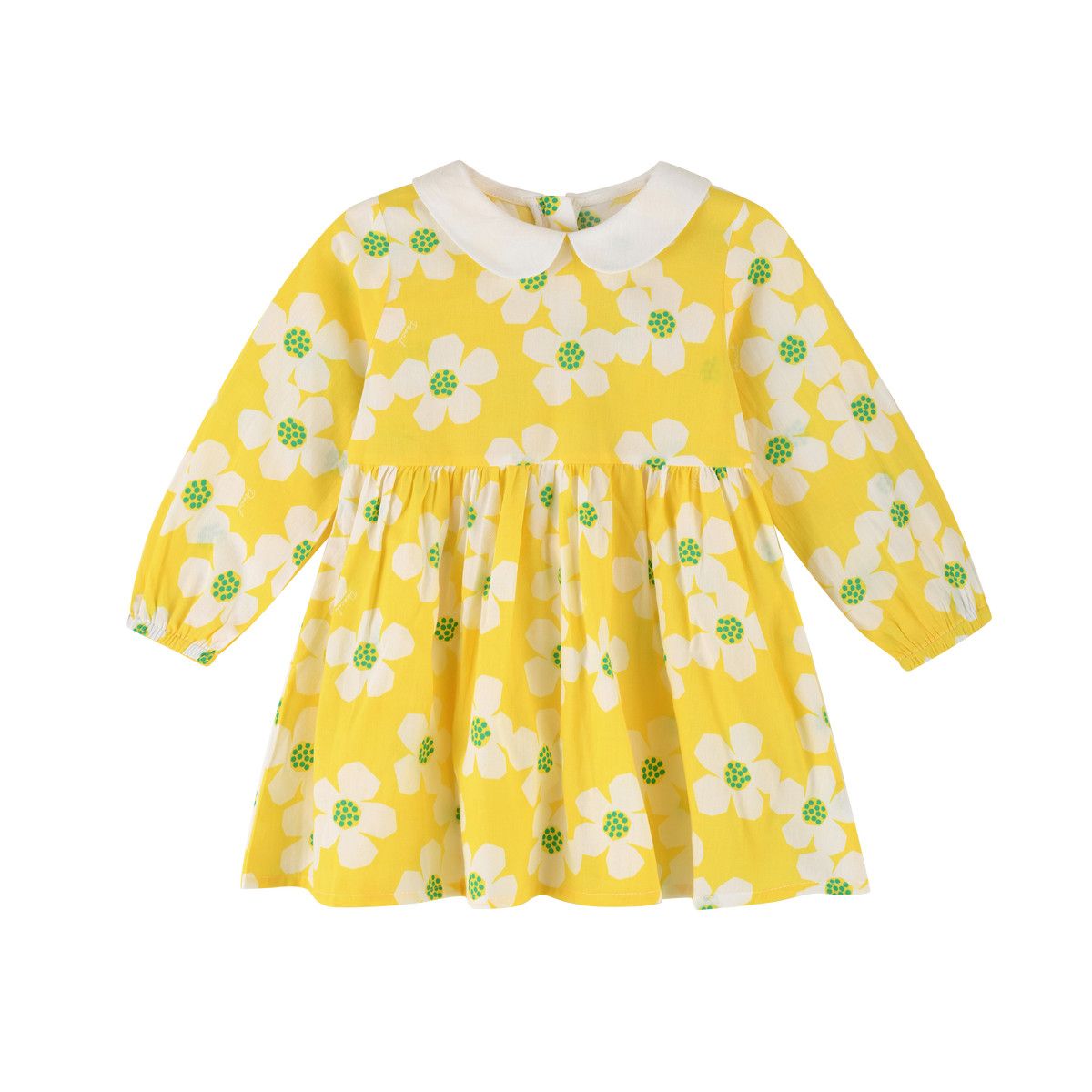 [直降价:45元]秋季新款女童长袖连衣裙儿童裙子甜美清娃娃领 印花连衣裙