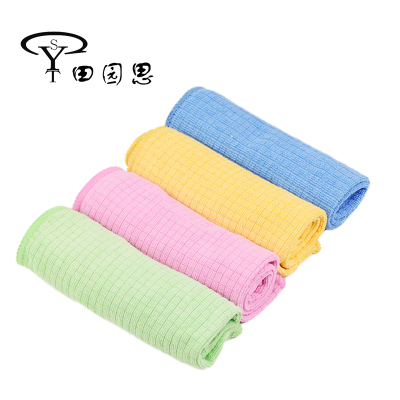 田园思 方格清洁抹布 4只装 袋