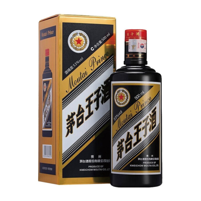 茅台 茅台王子酒 黑金 53度 500ml*1瓶 单瓶装 王子系列 酱香型