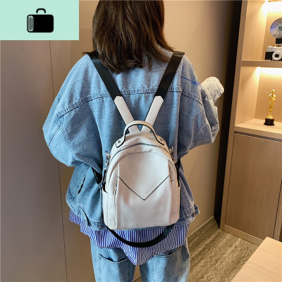 韩版双肩包女小包 2019新款时尚百搭休闲小书包软皮多用女士背包NEW LAKE