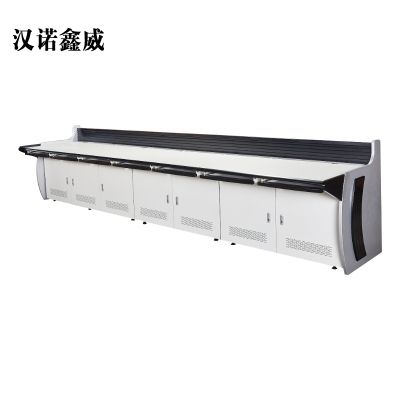 汉诺鑫威钢制简约办公桌多人操作台4250*900mm