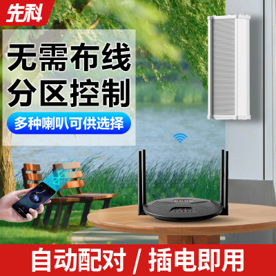 先科(SAST) 无线发射吸顶音响无需布线即插即用吊顶嵌入式吸顶喇叭音箱 一拖二带2个无线喇叭