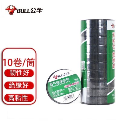 公牛(BULL)绝缘胶带 黑色胶带 9m/卷 GN-ET6 10卷/筒 1筒装(单位:筒)