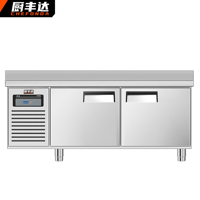 厨丰达 冰箱 CFD-15AC 对开门 360L 无级 电子控温 银色 直冷 0401016251&&