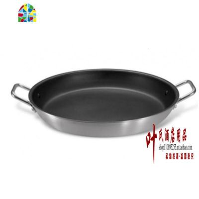 双耳45CM特大不粘锅 超大平底生煎包锅煎牛排煎蛋盘 酒店商用 FENGHOU 40cm双耳煤气灶专用煎锅