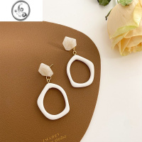 JiMi亚克力耳夹女无耳洞简约耳环2023新款法式复古港风高级感耳饰