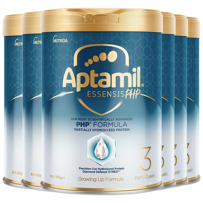 [6罐装]Aptamil香港原装进口爱他美奇迹白罐3段1-3岁适度水解婴幼儿配方奶粉900g