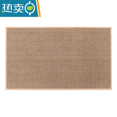 敬平海派家居工厂原木风厨房地垫防滑吸水水洗地毯亚麻编织卫生间门垫防滑垫