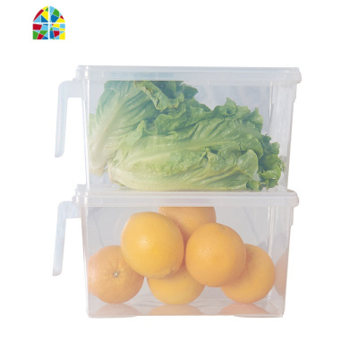 食品保鲜冰箱收纳盒长方形带手柄蔬菜抽屉式塑料储物整理盒鸡蛋m FENGHOU保鲜盒保鲜盒