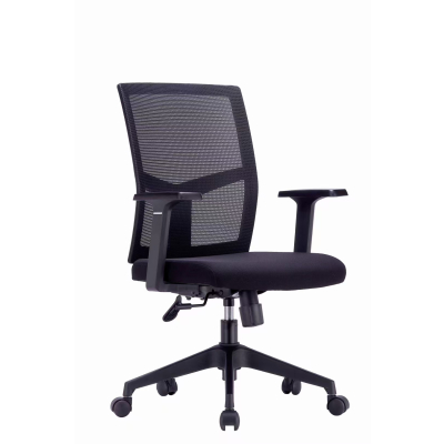 奥派克(AOPIK) 办公椅 W605*D610*H960 黑色可升降透风现代风的员工座椅