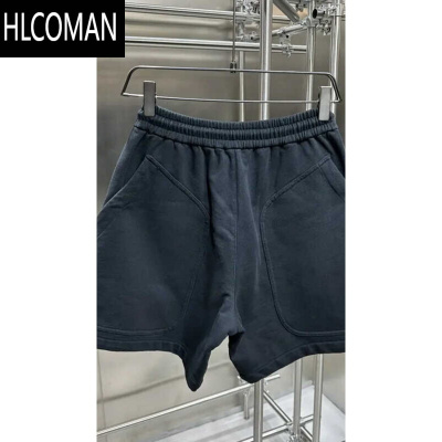 HLCOMAN男夏季薄款拼接大口袋舒适短裤美式潮牌宽松大码高街沙滩裤五分裤