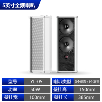 先科50W吸顶吊顶壁挂喇叭同轴吊球防水音柱天花消防音箱监控定压音响YL-05