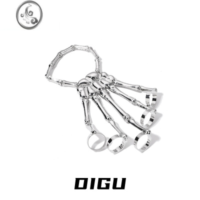 JiMiDIGU鬼爪手饰夸张个性手链手套可调节戒指指环男女配饰潮