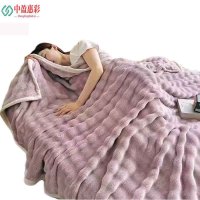 中盈惠彩 泡泡绒毯双人 RT-011 200*230cm 条