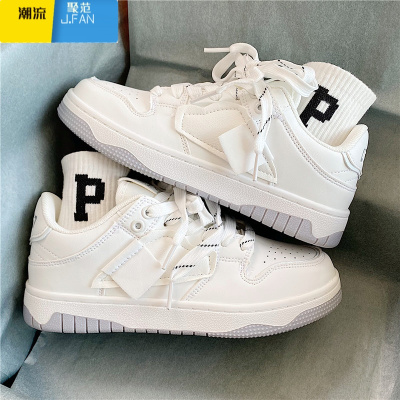 聚范男鞋韩版超火学生板鞋2024春季新款情侣百搭运动休闲鞋港风小白鞋