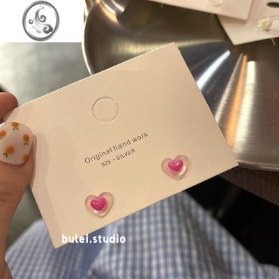 JiMi小巧花朵气质森系爱心韩国耳钉组合无耳洞耳骨夹耳夹甜美少女心