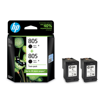 惠普(HP)805 原装黑色双支装标容墨盒 适用hp deskjet 1210/1212/2330/2332/2720/ 805（黑色+黑色）套装
