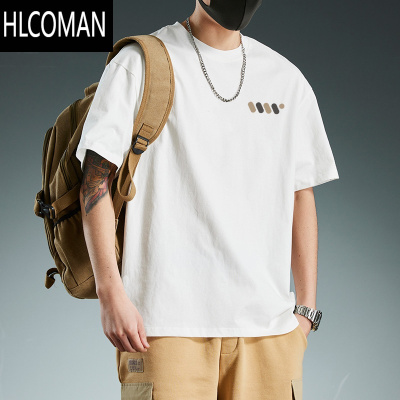 HLCOMAN短袖t恤夏季潮牌宽松内搭半截袖体恤上衣服男