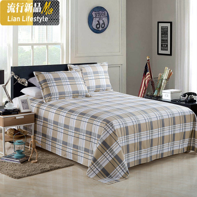 棉老粗布床单单件 加厚双人被单棉1.5米帆布夏天凉席 三维工匠