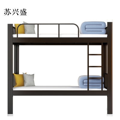 苏兴盛铁床上下床钢木床宿舍床黑色长2000宽1200高1800
