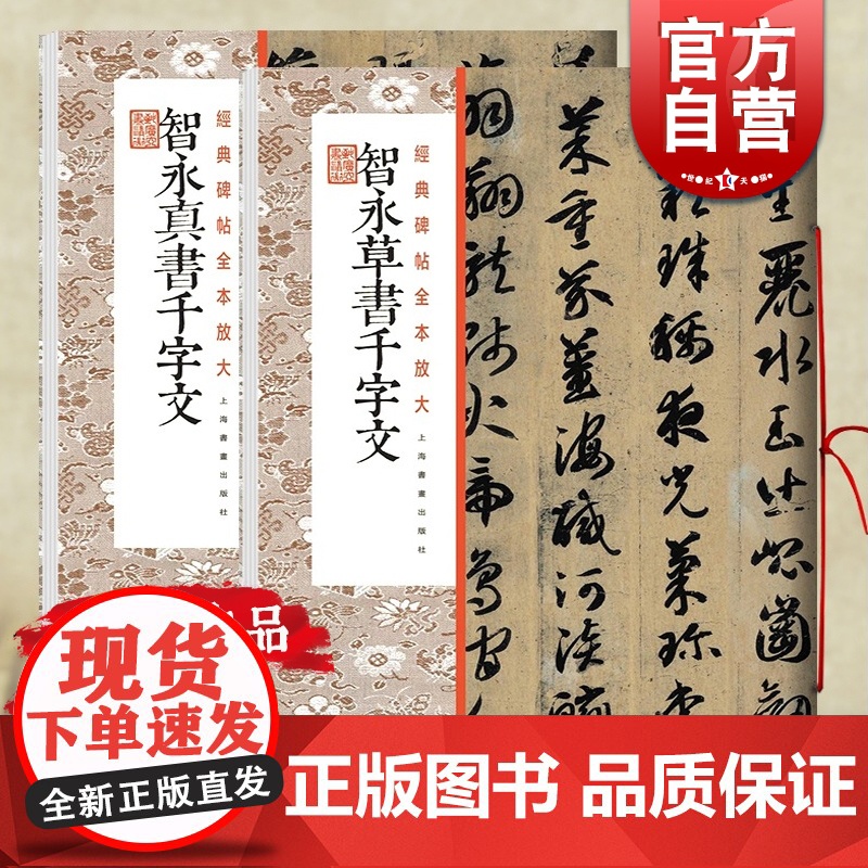 智永真书千字文/智永草书千字文 经典碑帖全本放大上海书画出版社 书法碑帖毛笔字高清临摹字帖