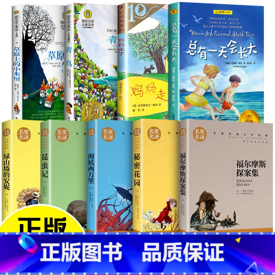 [全套9册]四年级必读经典书目 [正版]四年级必读经典书目 全套9册 草原上的小木屋 青鸟书秘密花园海底两万里小学版总有