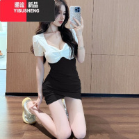 YIBUSHENG夜场上班工作服足疗衣服性感女装气质女范仙显瘦连衣裙