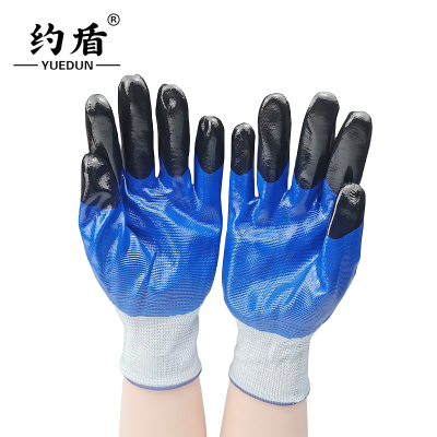 约 盾 丁晴半挂乳胶耐魔王手套N901/双