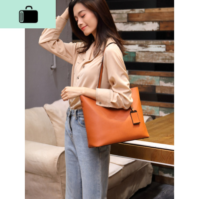 包包女2020新款潮单肩挎包大容量手提包大包时尚皮女士托特包NEW LAKE女士单肩包