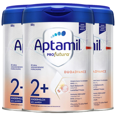 [3罐装]Aptamil德国原装进口爱他美白金版2+段2岁以上婴幼儿配方奶粉800g